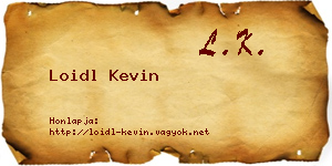 Loidl Kevin névjegykártya